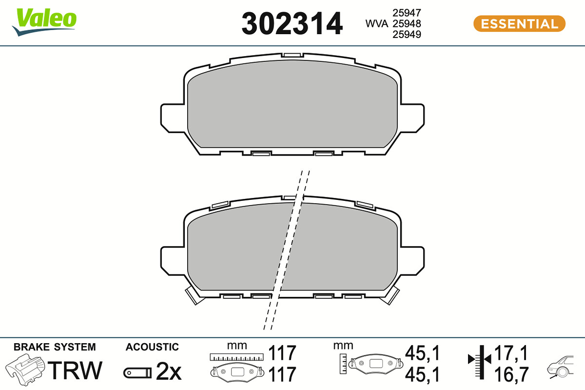 BRAKE PADS FIRST HONDA HR-V II 07.15 RR